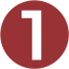 1 on a red circle