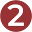 2 on a red circle