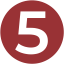 5 on a red circle
